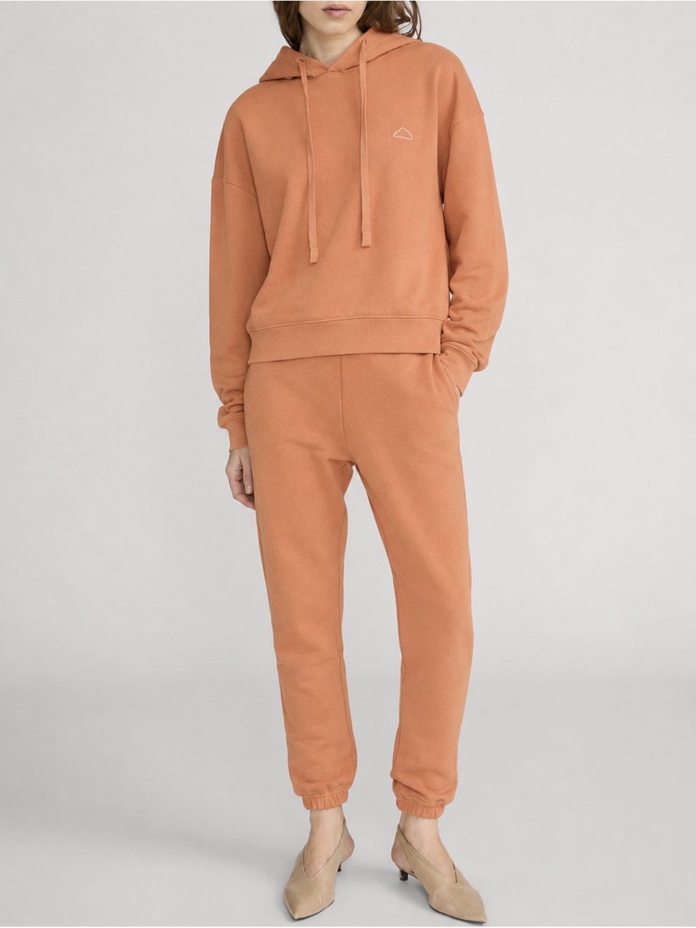 FRAME Easy Cotton pull over long sleeve hoodie sweatshirt size XXS